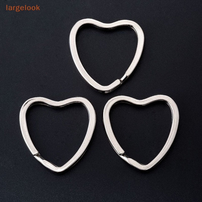 Set 10 Móc Khóa Kim Loại Hình Trái Tim DIY