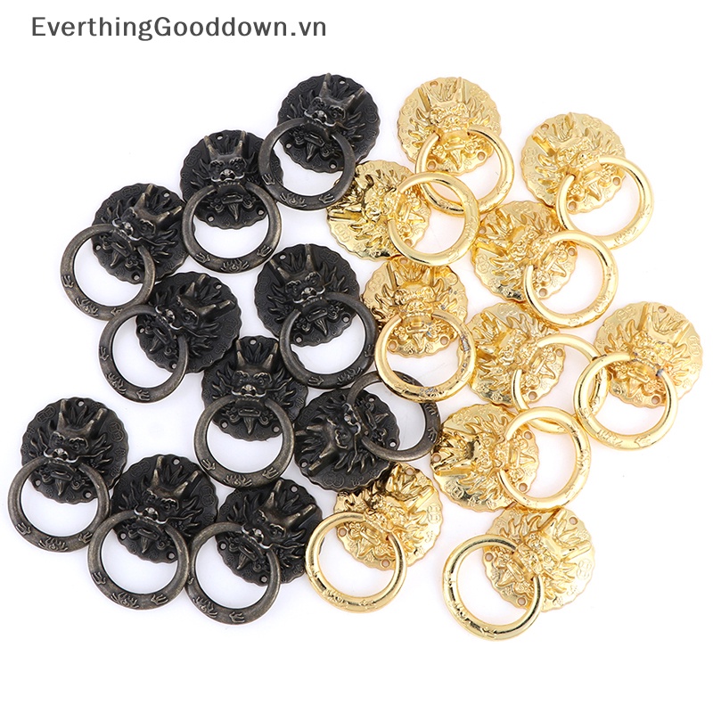 Set 10 Tay Nắm Cửa Hình Đầu Rồng Phong Cách Vintage