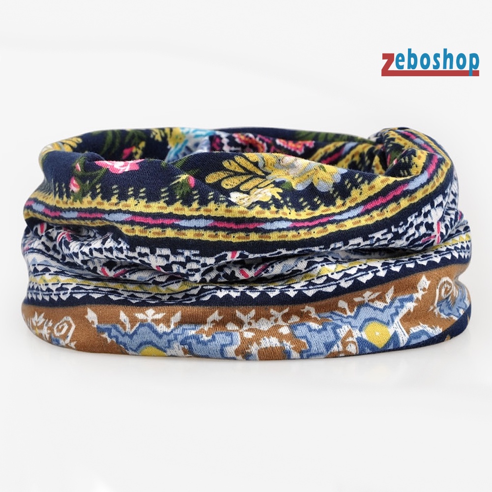 Mũ Trùm Đầu Che Nắng Co Giãn In Họa Tiết Hoa Phong Cách Hồi Giáo Cổ Điển Cho Nữ