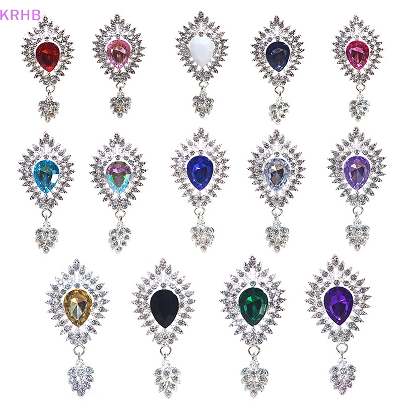 Cài Áo Hình Giọt Nước Đính Đá Pha Lê Thời Trang Mới