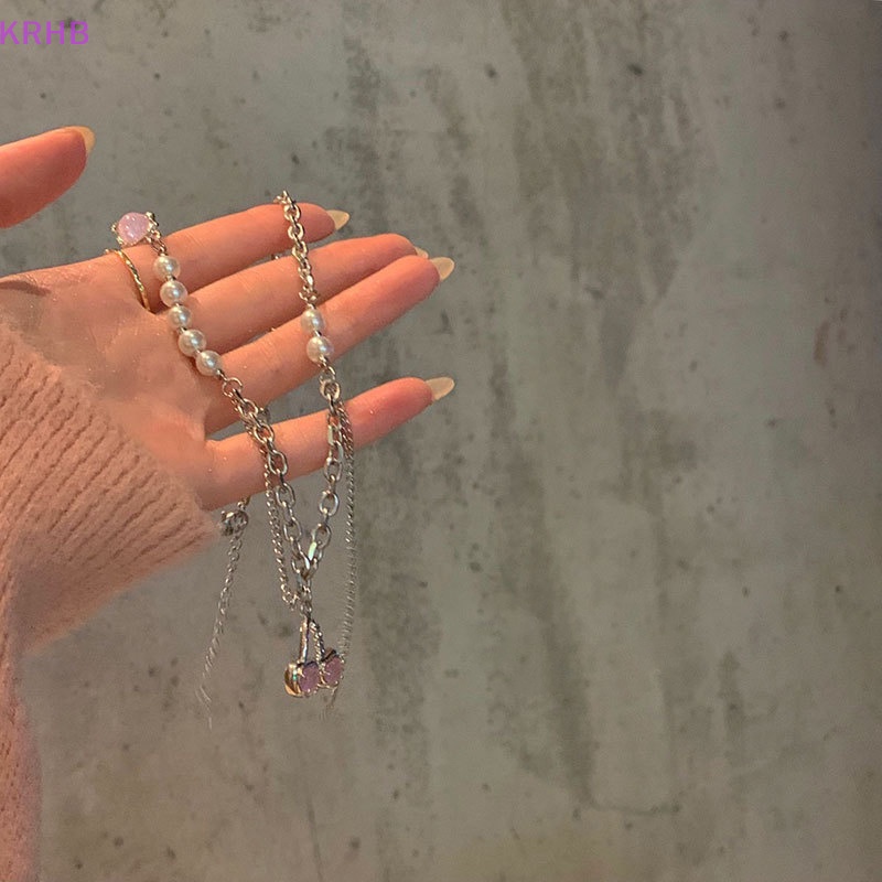 Vòng Cổ Choker KRHB Y2k Màu Bạc Lấp Lánh Thời Trang Cho Nữ Mới