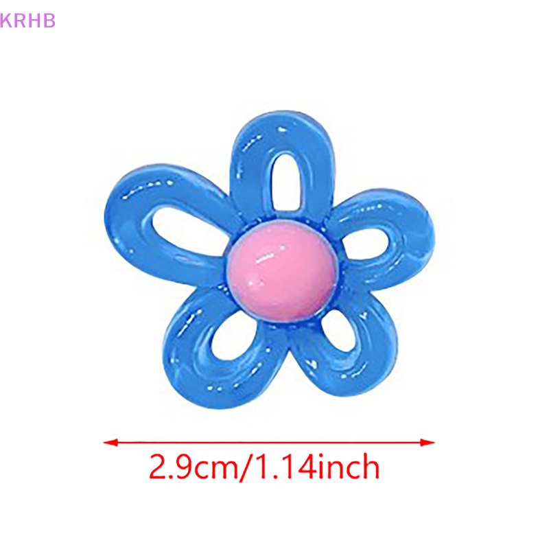 Set 10 Hộp Đựng Phụ Kiện Trang Trí Sổ Tay DIY Bằng Nhựa Trong Suốt Họa Tiết Hoa Nhiều Màu Mới