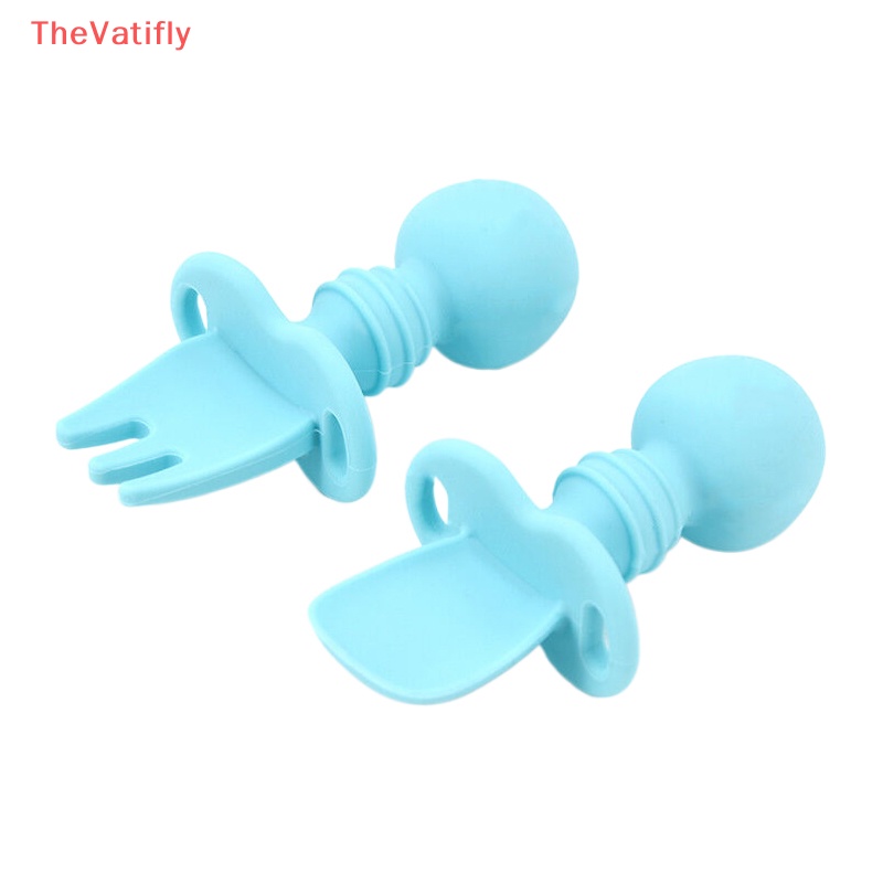 Bộ Muỗng Nĩa Bằng Silicon Mềm Dành Cho Bé Tập Ăn