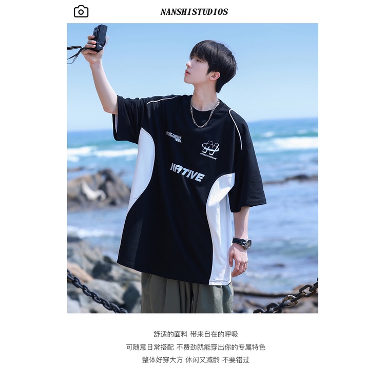 Áo Thun Tay Ngắn Dáng Rộng Chất Liệu Cotton Thời Trang Mùa Hè Hàng Mới 260g