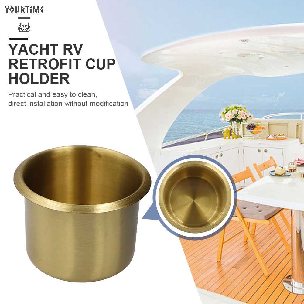 Giá Đỡ Cốc Nước Tự Động Bằng Đồng Thau Cho Thuyền / Xe Tải