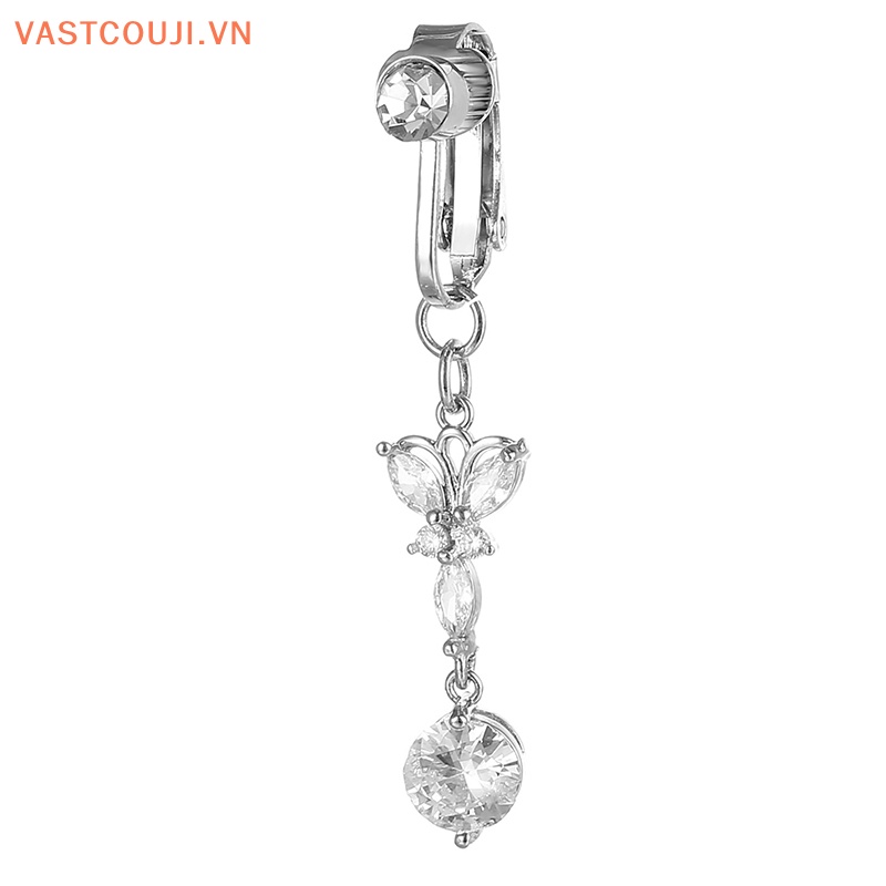 Khuyên Rốn Hình Bướm Đính Đá Zircon Quyến Rũ Cho Nữ