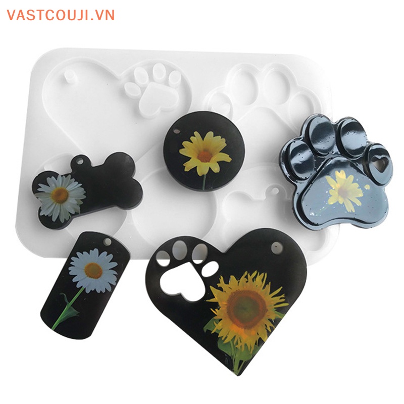 Khuôn Silicon Làm Móc Khóa / Mặt Dây Chuyền Hình Khúc Xương Cún VASTJI DIY