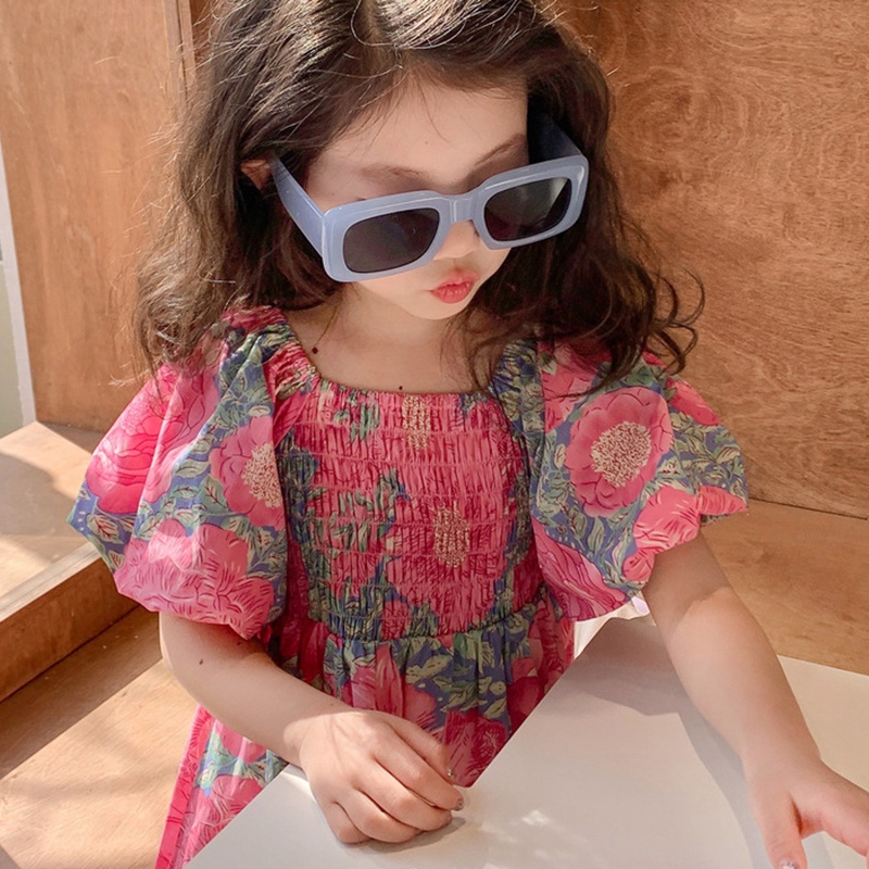 Đầm In Hoa Thời Trang Mùa Hè Hàn Quốc Cho Bé Gái 2-7 Tuổi