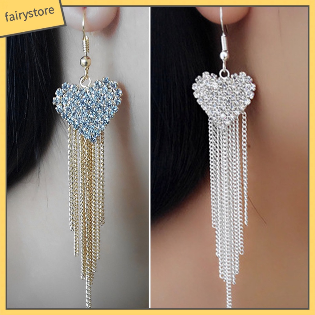 1 Đôi Khuyên Tai Móc Hình Trái Tim Bằng Hợp Kim Trang Trí Hàng Ngày