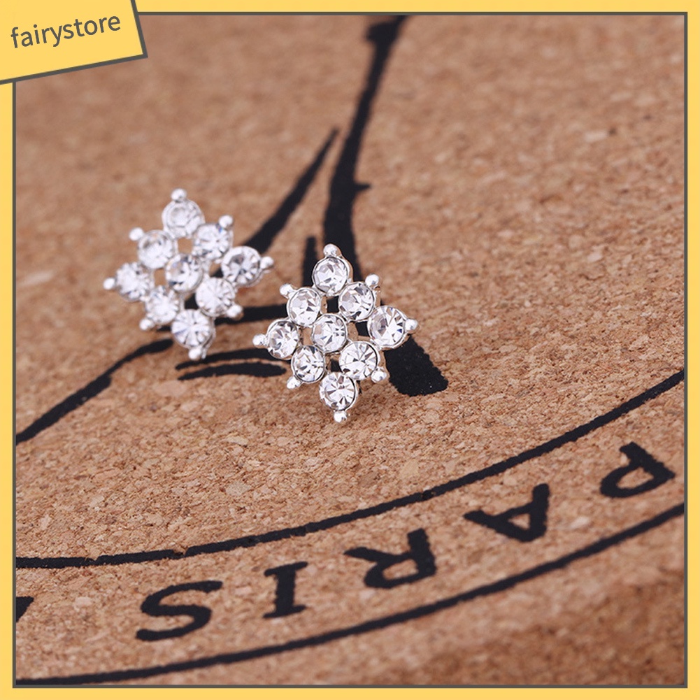 Bông Tai Hình Ngôi Sao / Trái Tim Đính Đá Thời Trang Cho Nữ