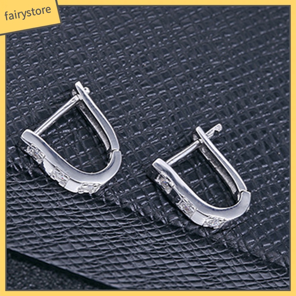 1 Đôi Bông Tai Đính Đá Lấp Lánh Sang Trọng