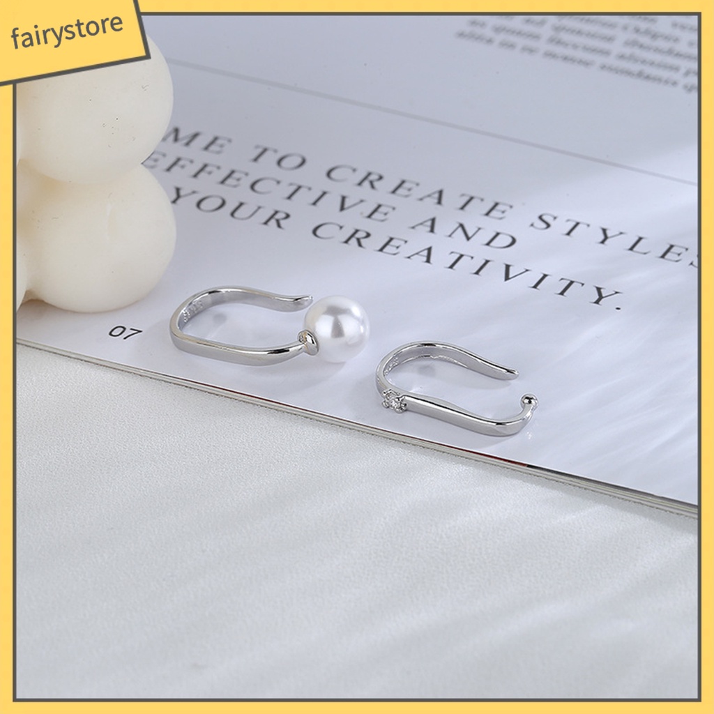 1 Khuyên Tai Dạng Kẹp Bề Mặt Mịn Màng Chống Biến Dạng Hở Bằng Đồng Không Gỉ Màu Trơn