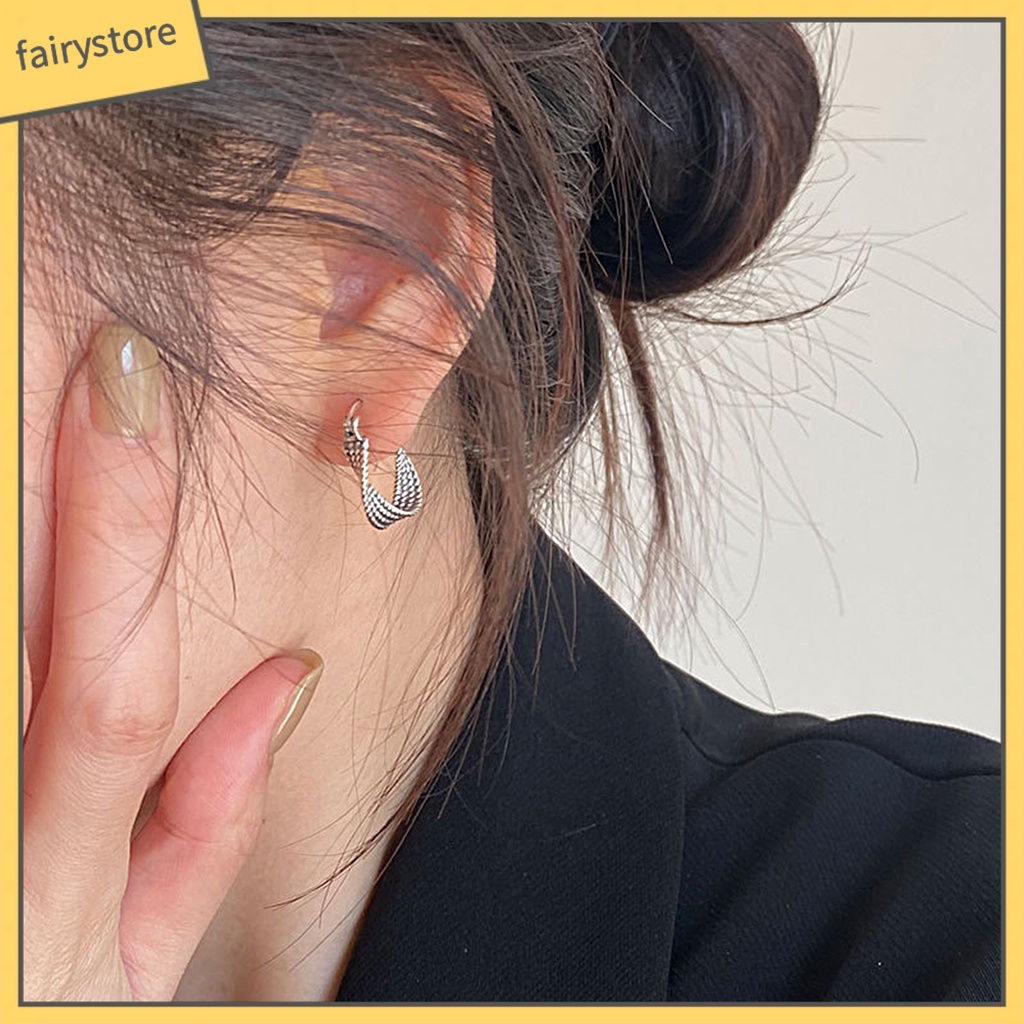 [FRO] 1 Bông Tai Mạ Xoắn Phong Cách Hàn Quốc Cho Nữ Dự Tiệc Cưới