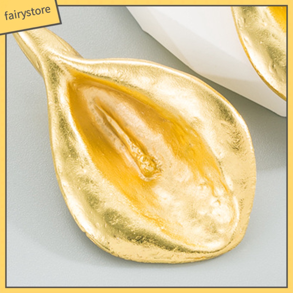 1 Đôi Bông Tai Hình Chiếc Lá Phong Cách Vintage