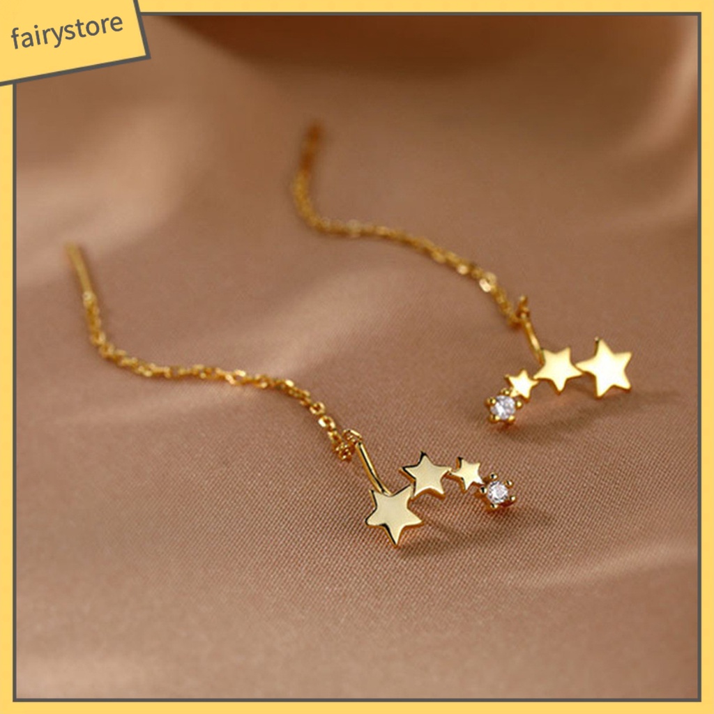 1 Đôi Bông Tai Hình Ngôi Sao Tinh Tế Phù Hợp Mỗi Ngày Cho Nữ