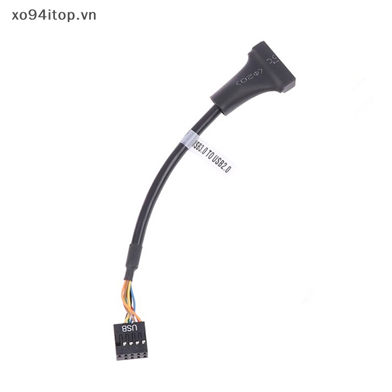 Dây Cáp Nối Bo Mạch Chủ 20 Pin USB 3.0 Female Sang USB 2.0 Male VN