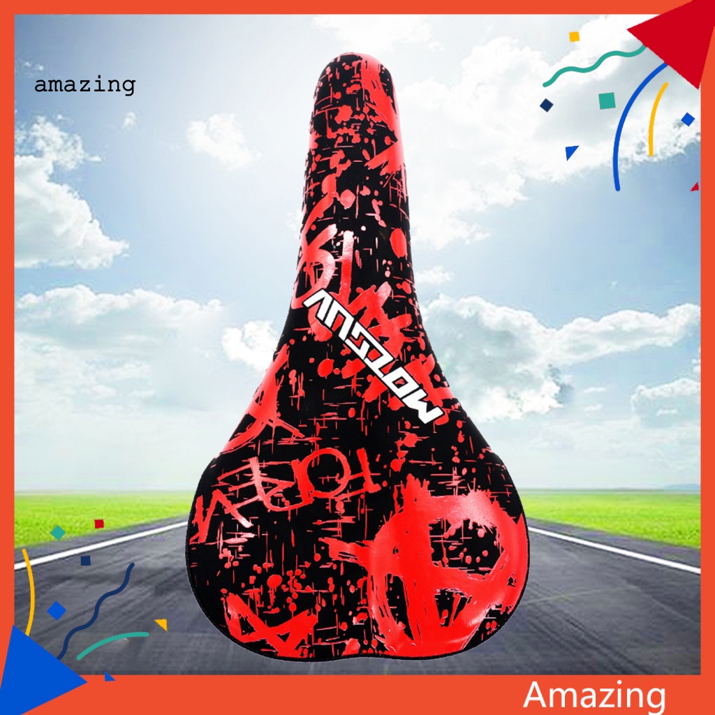 Yên Xe Đạp Giả Da Thoáng Khí Chống Sốc In Họa Tiết Graffiti Cho MTB