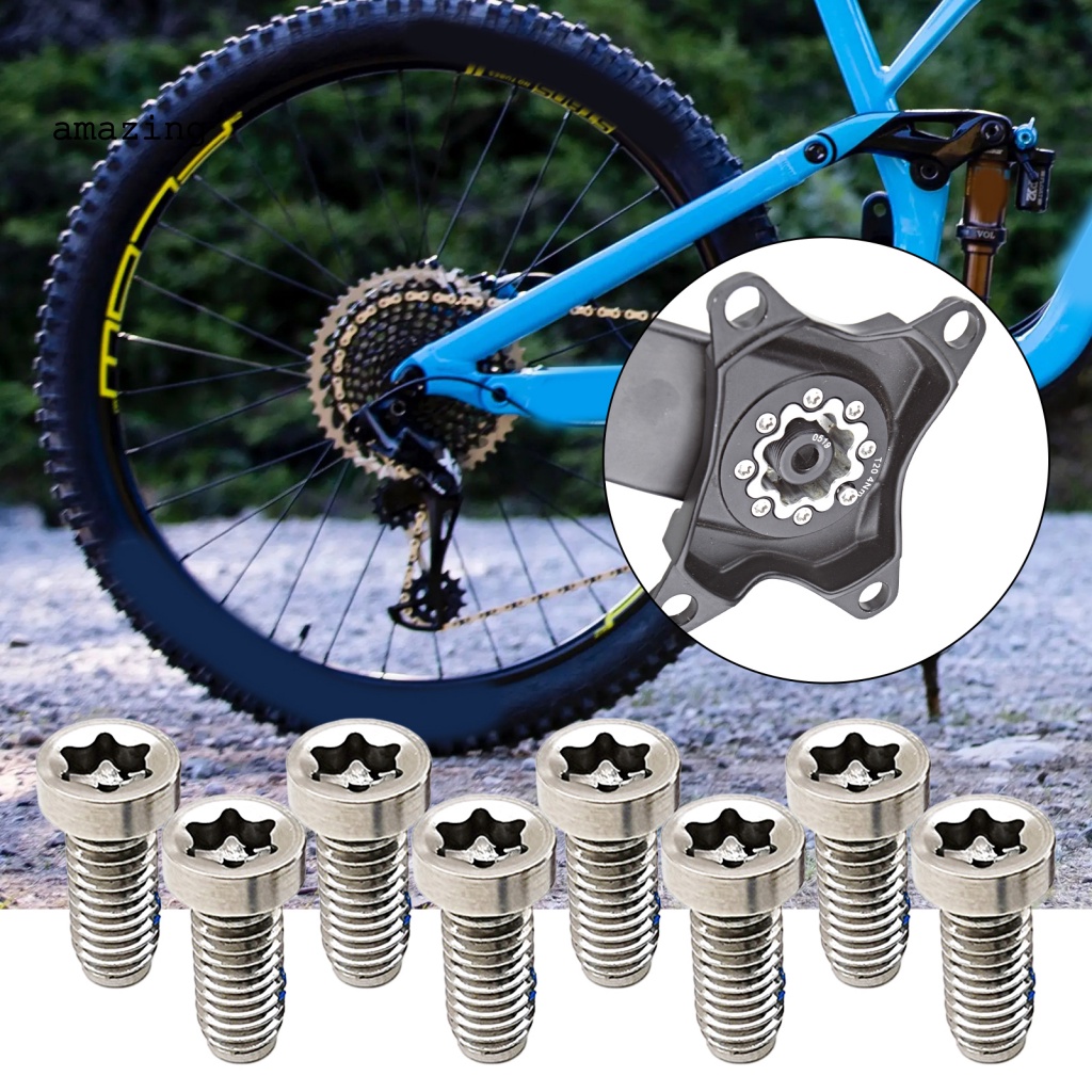 Set 8 Ốc Vít Bằng Thép Không Gỉ Cho Đĩa Phanh Xe Đạp Sram