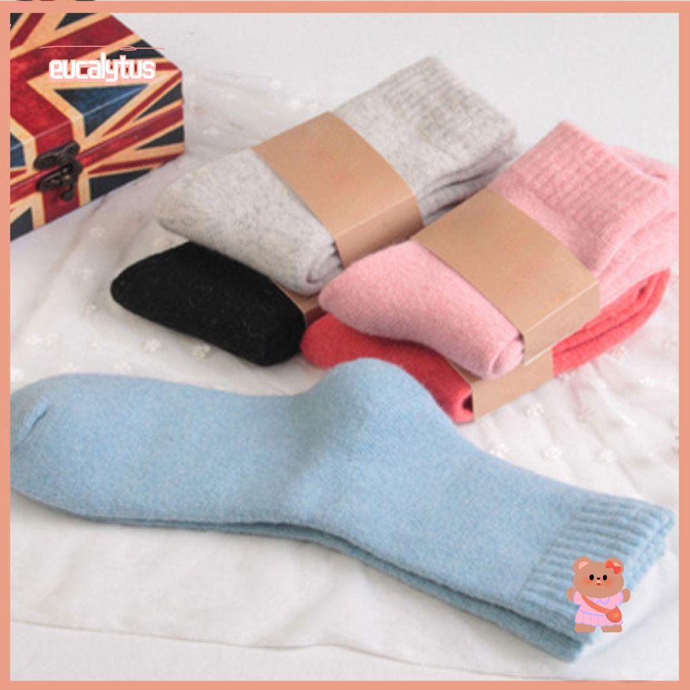 Vớ Cotton Màu Sắc Tự Nhiên Thoải Mái Giữ Ấm Mùa Đông Cho Nữ