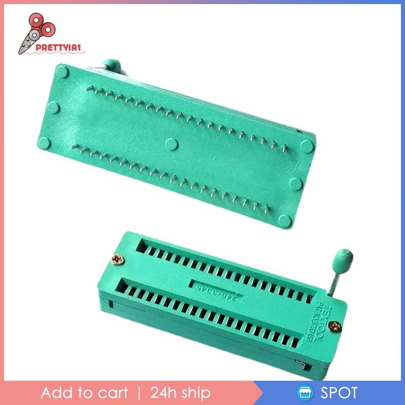 Set 2 Ổ Cắm 40 Chấu Thử Điện IC Prettyia1 Chuyên Dụng Cho Bảng Mạch Chip