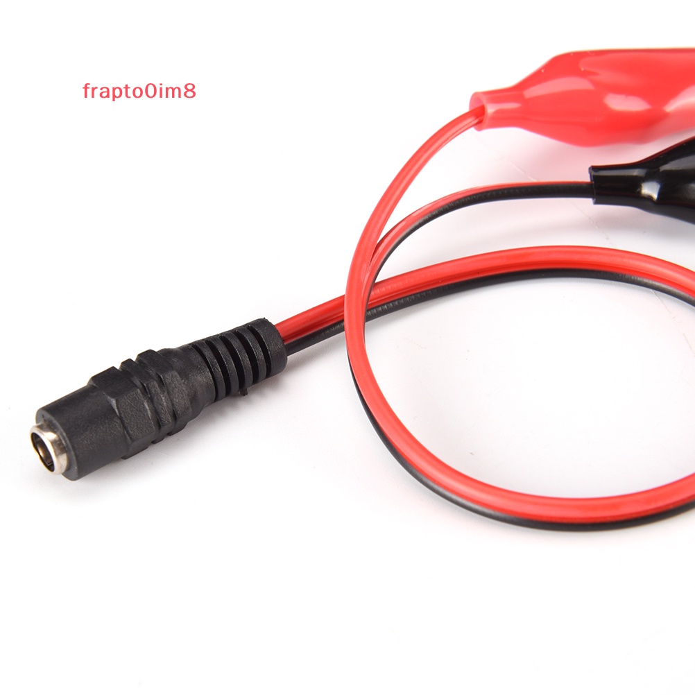 Nóng bán DC 5.5mm x 2.1mm DC nữ/nam Jack nối với 2 Alligator Clip cáp điện một mới