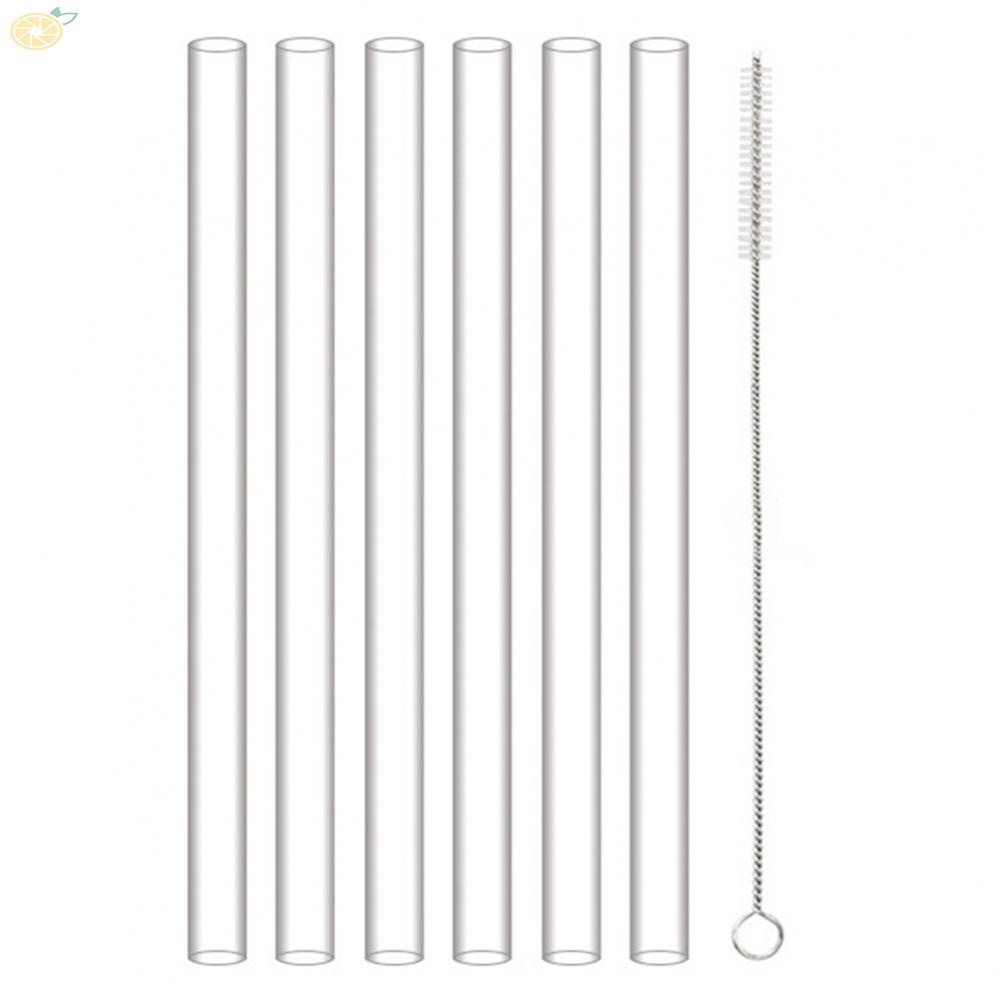【VARSTR】Perfect Fit for 30oz Tumblers Eco Friendly and Safe Clear Plastic Straws with Cleaning Brush