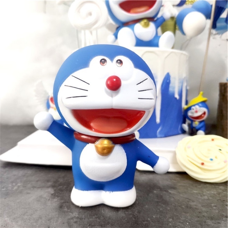 Mô Hình Nhân Vật Doraemon 2 Kiểu Bằng PVC 10cm Trang Trí Bánh Kem
