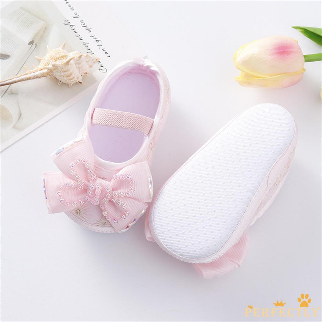 Giày Búp Bê Đính Nơ Xinh Xắn Dành Cho Bé Gái