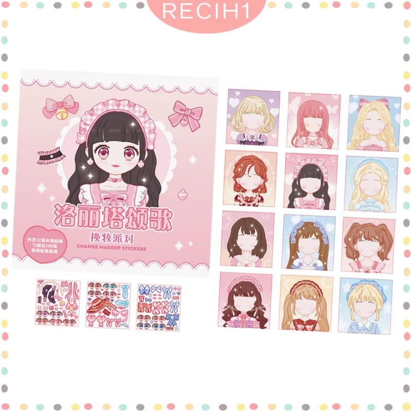 Bộ Sách Hoạt Động Làm Mặt Kèm 12 Trang Và 100 Miếng Dán Vui Nhộn Làm Quà Sinh Nhật Cho Bé Gái