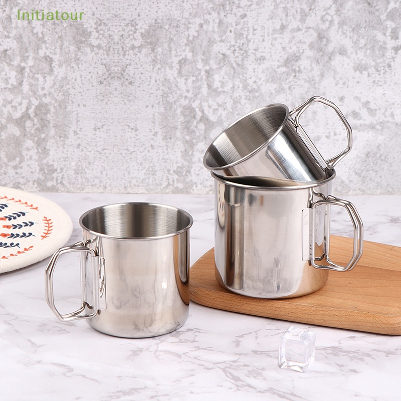 Cốc Uống Nước Bằng Thép Không Gỉ Có Thể Gấp Gọn Tiện Dụng