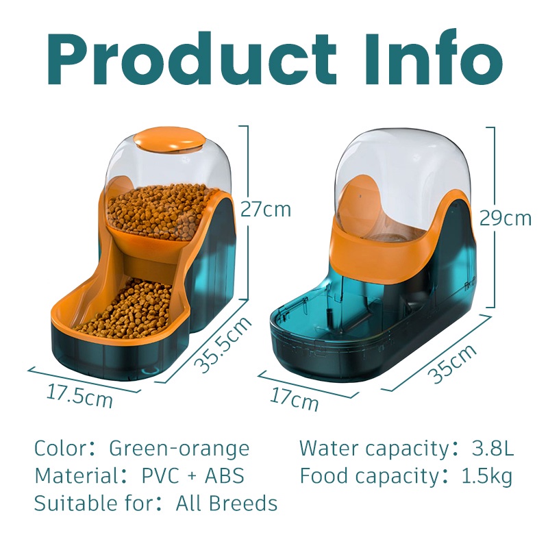 HamshMoc Máy Đựng Nước Uống Tự Động Cho Thú Cưng Cỡ Nhỏ / Vừa / Nhỏ