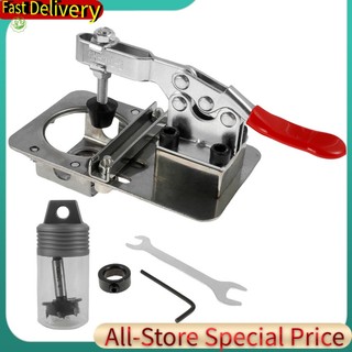 Bản lề định vị lỗ khoan 35mm bằng nhựa nhôm kèm khuôn nhựa cố định cho tủ gỗ