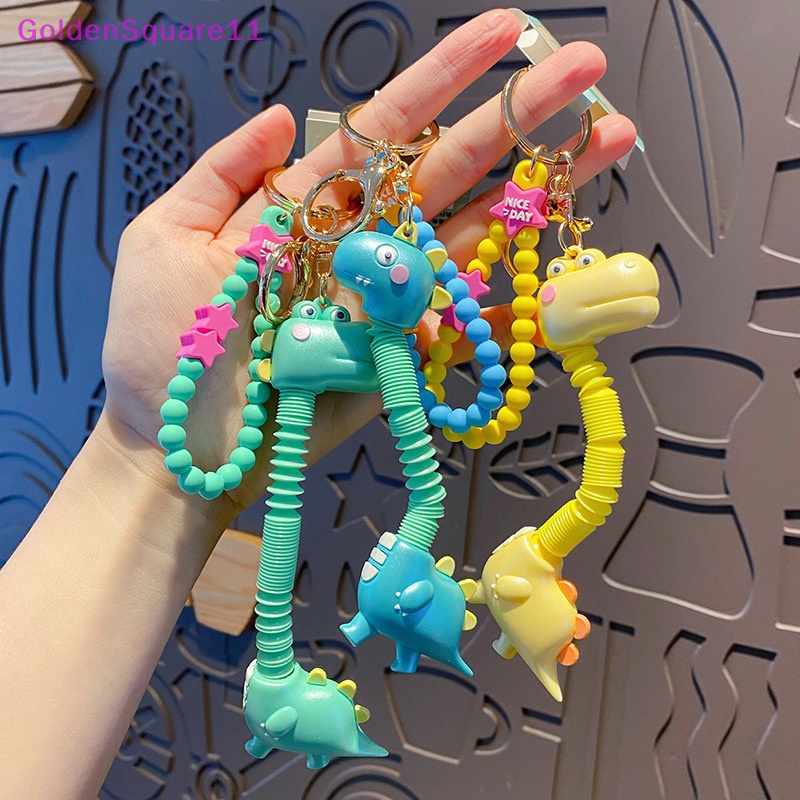 Móc Khóa Hình Khủng Long Miệng Dài Màu Vàng Kim Dễ Thương Cho Nam Và Nữ