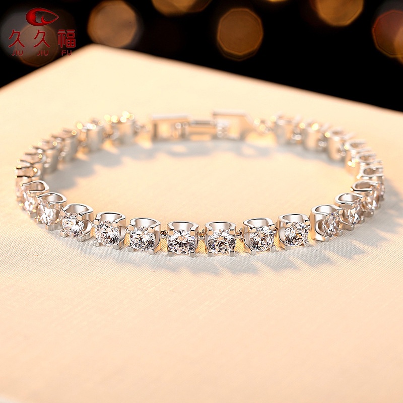 Vòng Tay Bạc 925 Mặt Hình Đầu Bò Đính Đá Thời Trang Hàn Quốc Cho Nữ