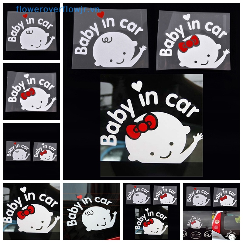 Sticker Phản Quang Baby In Car Dán Trang Trí Xe Hơi