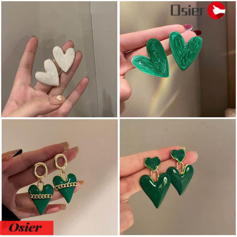 Bông Tai Hình Trái Tim Phong Cách Cổ Điển Sang Trọng 1 Cái Cho Nữ