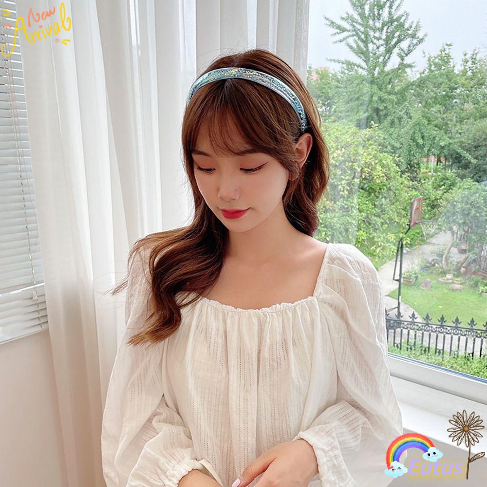 Băng Đô Trong Suốt Phối Kim Tuyến Nước Lấp Lánh Thời Trang Cho Bé Gái