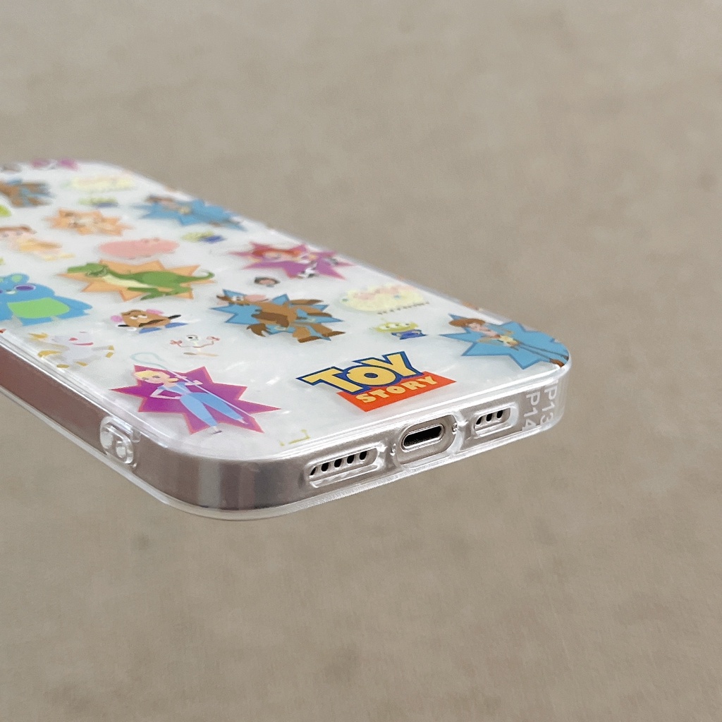 Ốp Điện Thoại TPU Mềm Trong Suốt Hai Mặt Họa Tiết Hoạt Hình Toy Story Cho iPhone 11 13 12 14 Pro Max