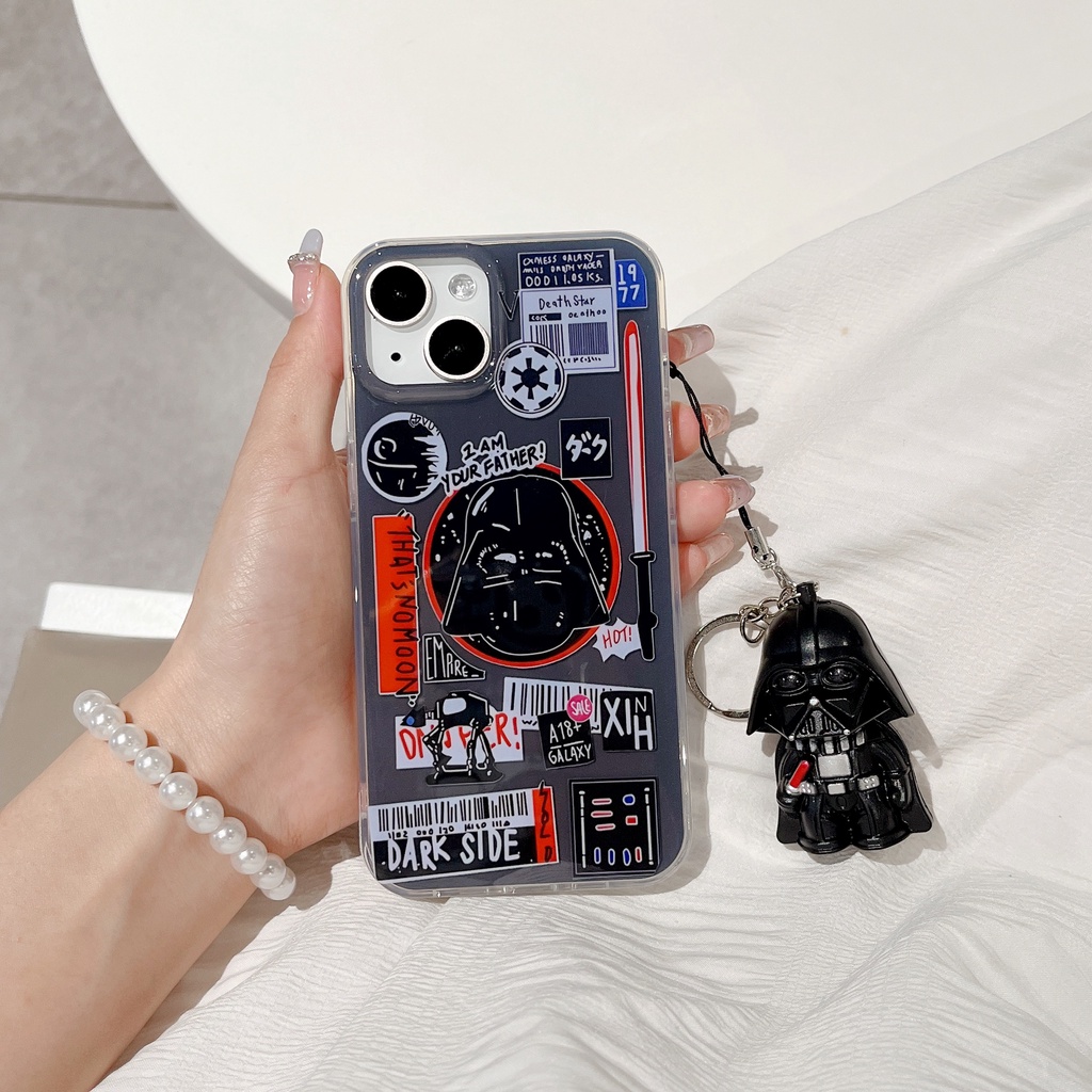 Ốp Điện Thoại imd TPU Mềm Chống Sốc Họa Tiết Nhãn Hiệu Dạ Quang Hai Mặt Màu Trắng Đen Cho iPhone 11 13 12 14 Pro Max