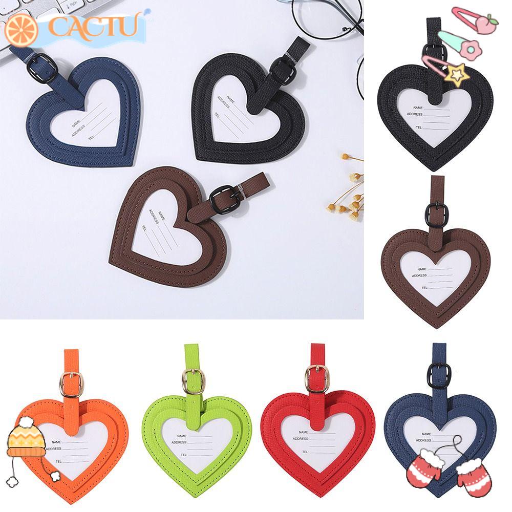 Bộ 2 Thẻ Tên Gắn Hành Lý Hình Trái Tim Màu Sắc Chất Lượng Cao