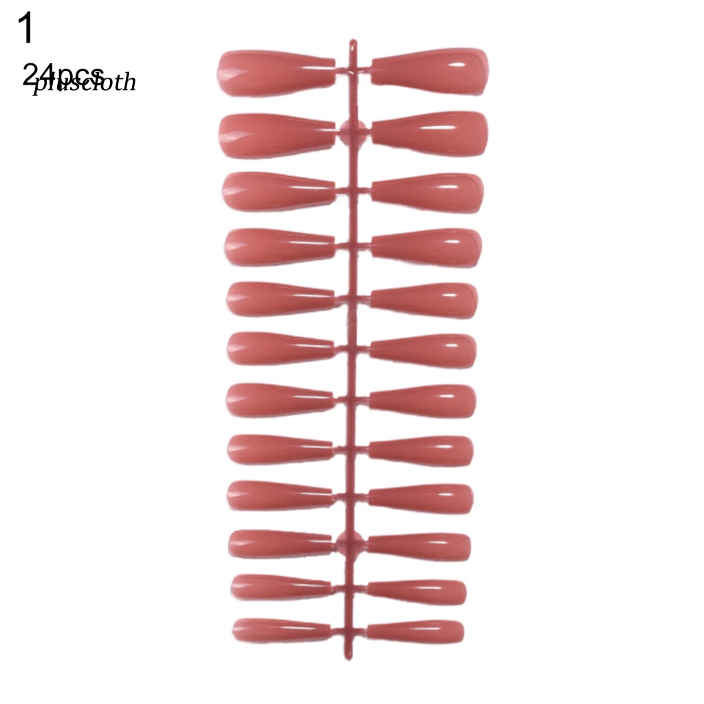 1 Bộ Móng Tay Giả Che Phủ Toàn Diện Đầu Dẹt Cho Nữ
