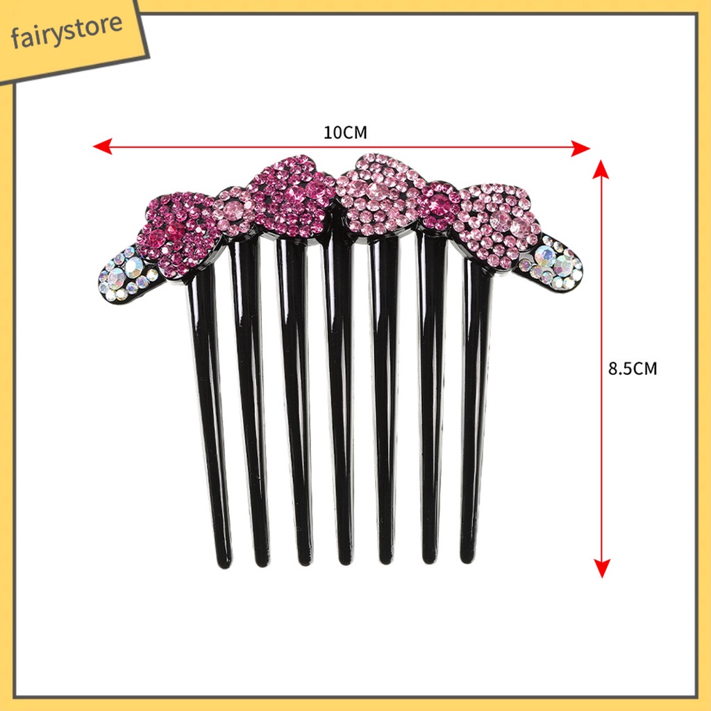 Lược Cài Tóc Đính Đá Chống Trượt Phong Cách Hàn Quốc Cho Cô Dâu