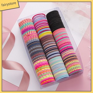 Set 50 dây thun buộc tóc 3cm co giãn thời trang cho nữ