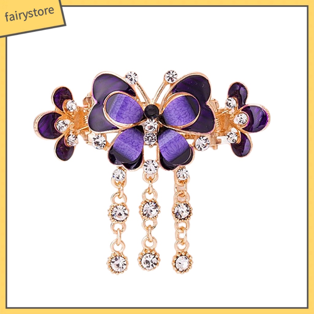 Kẹp Tóc Hình Hoa Đính Đá Lấp Lánh Phong Cách Vintage