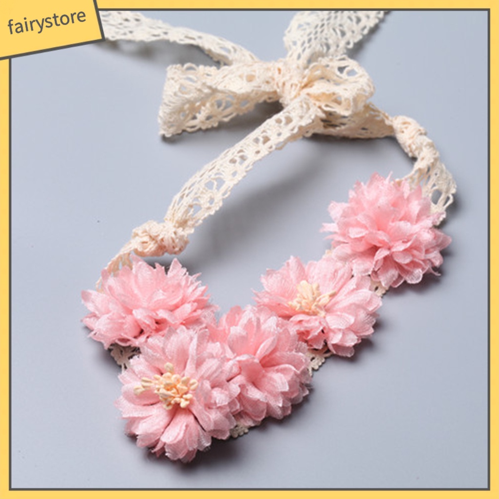 Băng Đô Hoa Cài Tóc Có Thể Điều Chỉnh Trang Trí Đám Cưới Cho Bé Gái