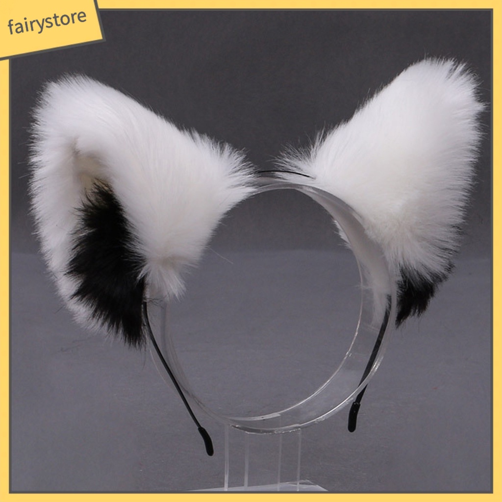 Băng Đô Tai Mèo Lông Xù Tinh Tế Dùng Hóa Trang Tiệc Tùng