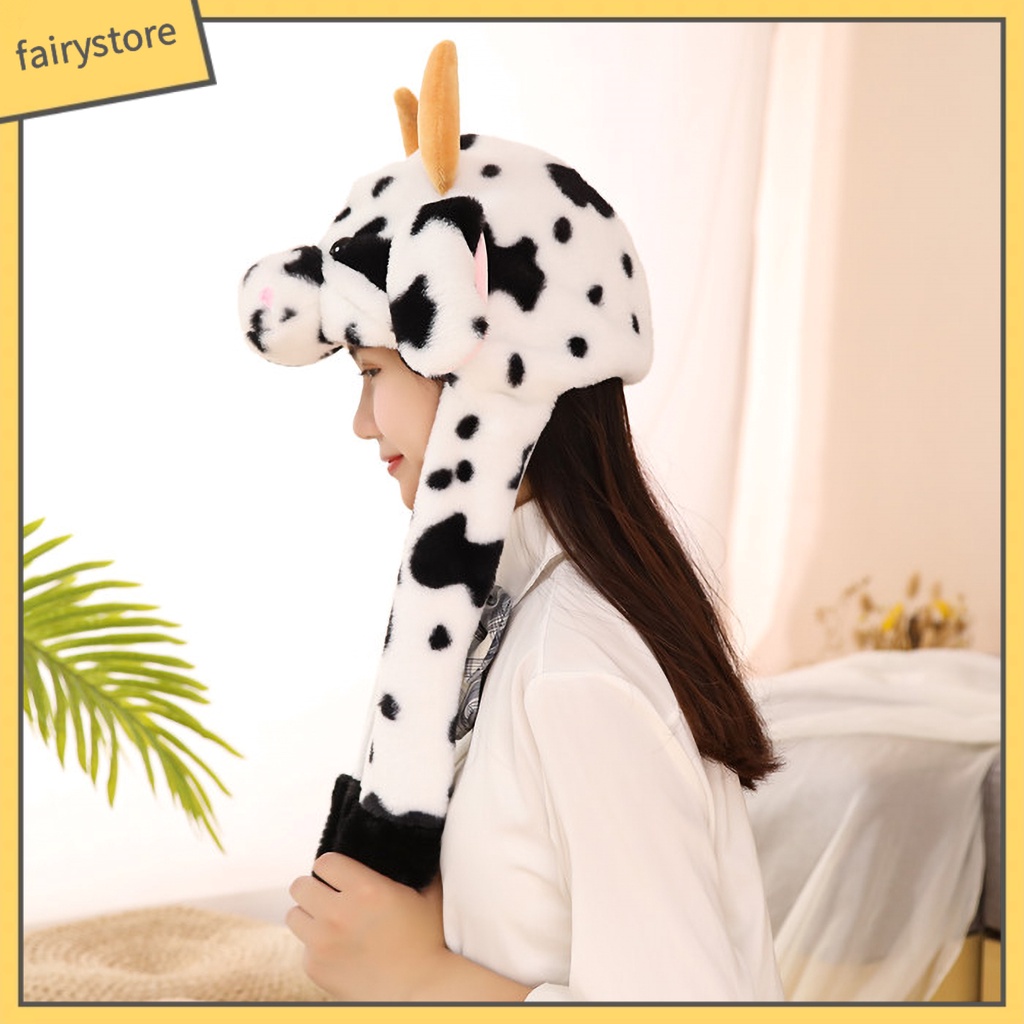 Mũ Nhồi Bông PP Mềm Mại Có Tai Bò Di Chuyển Được Dành Cho Bữa Tiệc
