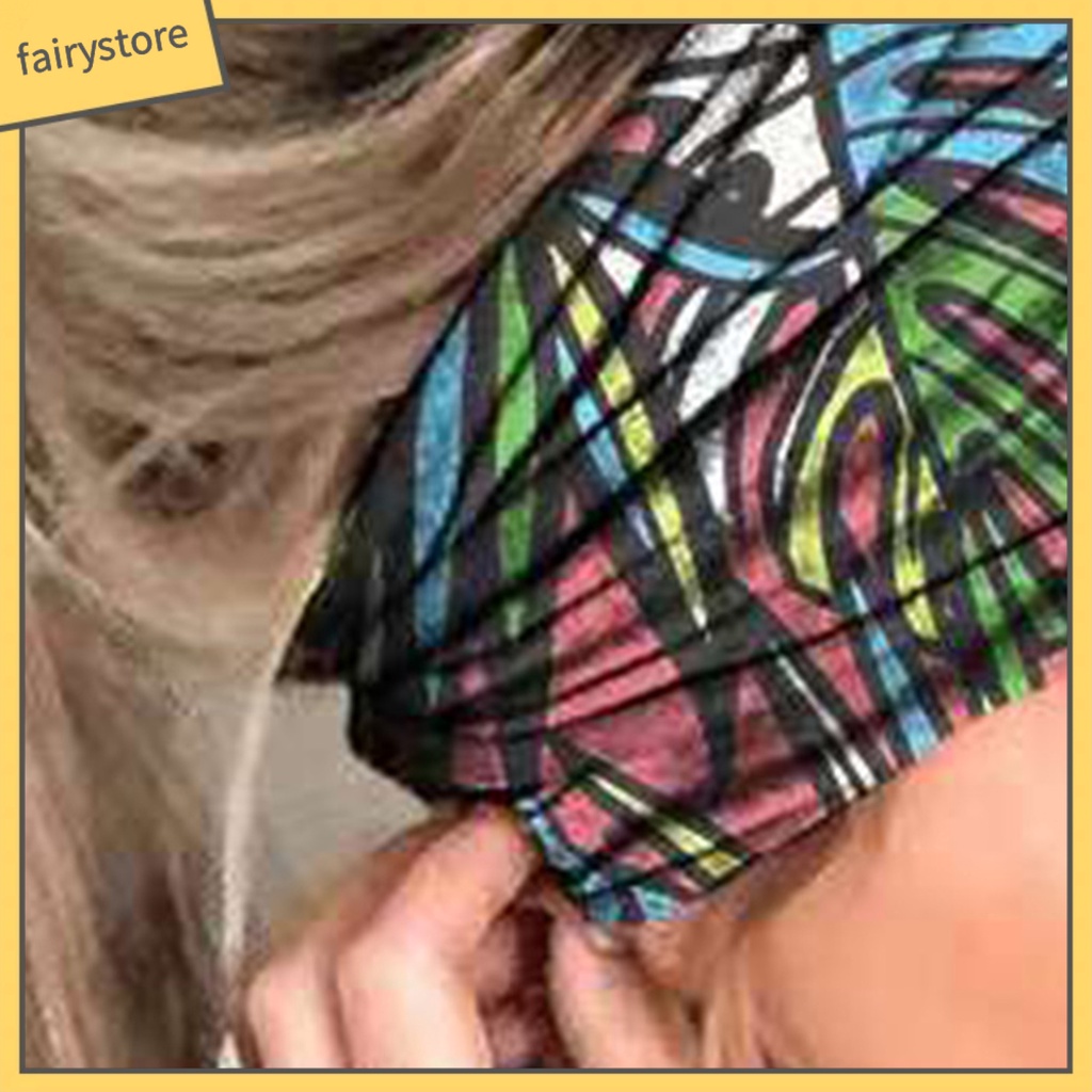 Băng Đô Cài Tóc In Họa Tiết Hoa Màu Sắc Tươi Sáng Thoải Mái Dùng Tập Yoga