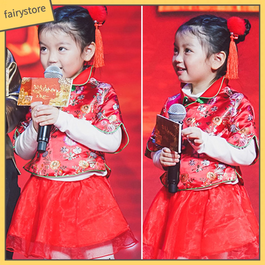 1 Bộ Kẹp Tóc Đính Ngọc Trai Giả Siêu Nhẹ Phong Cách Trung Hoa Dành Cho Bé Gái