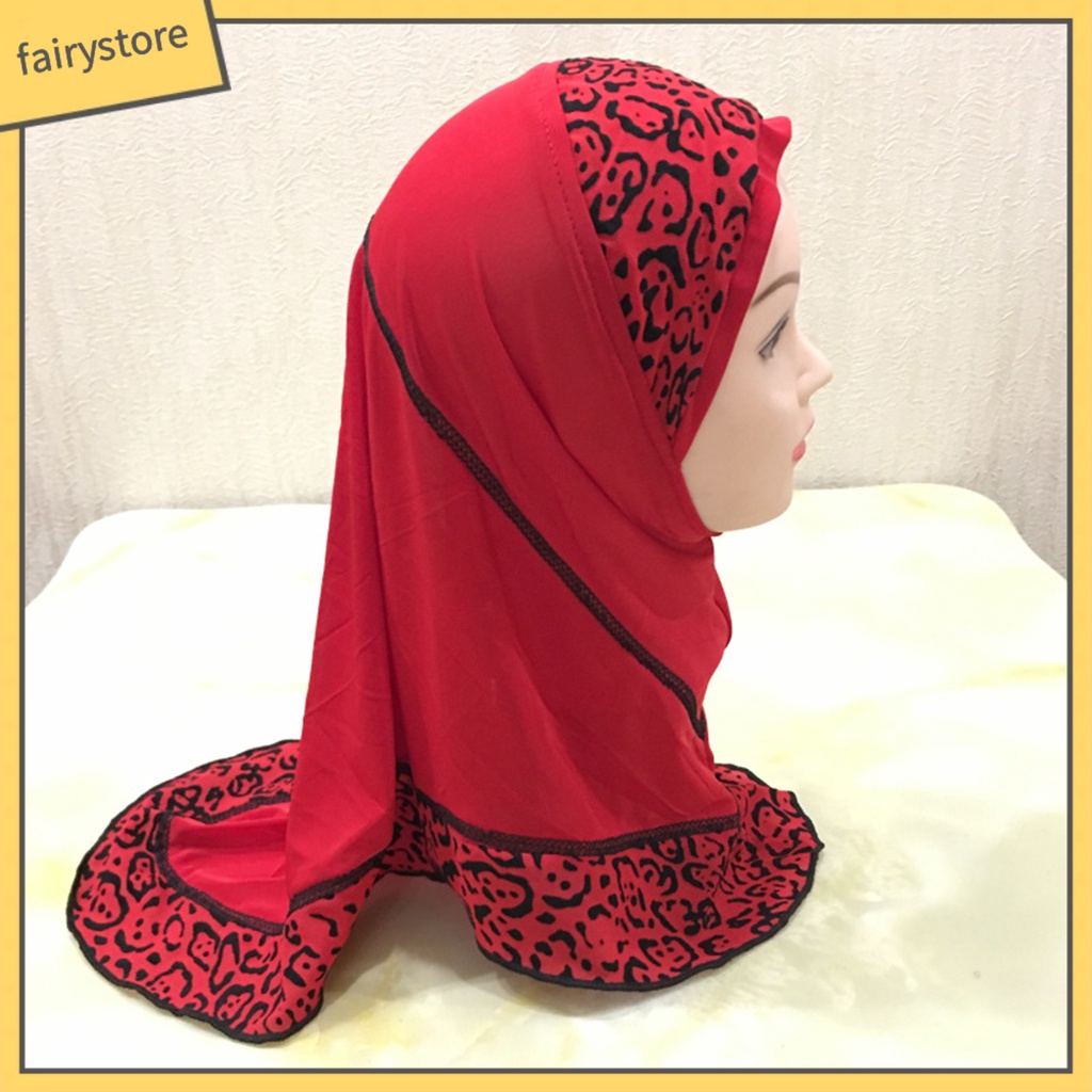 [FRO] Khăn Trùm Đầu Khâu Không Dễ Biến Dạng In Họa Tiết Da Báo Sử Dụng Hàng Ngày Cho Trẻ Em